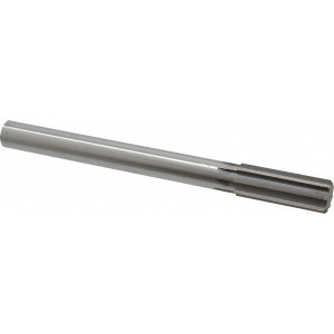 Made in USA 0.997" Diam 8-Flute Straight Shank Straight Flute High Speed Steel Chucking Reamer Bright Finish, 10-1/2" OAL, 2-3/4" Flute Length, RH Cut, RH Spiral 433-0.9970 - 75977751