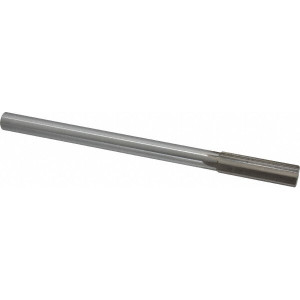Value Collection 0.645" Diam 6-Flute Straight Shank Straight Flute High Speed Steel Chucking Reamer Bright Finish, 9" OAL, 2-1/4" Flute Length, RH Cut, RH Spiral SM0406450 - 74729740