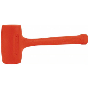 Stanley Dead Blow Hammer, 2.625 lb Head, 2-15/32" Face Dia, Urethane Head, 14-3/8" OAL 57-533A - 70166343