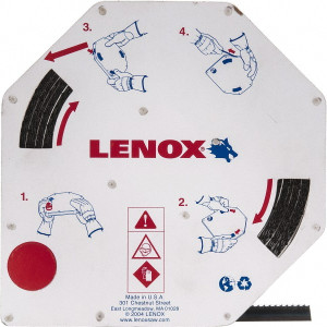Lenox Band Saw Blade Coil Stock: 1/2" Blade Width, 100' Coil Length, 0.025" Blade Thickness, Carbon Steel Toothed Edge, Raker Set, Flexible Back, Constant Pitch 5327FLC12127 - 03599982 Lenox Band Saw Blade Coil Stock: 1/2" Blade Width, 100' Coil Length, 0.025" Blade Thickness, Carbon Steel Toothed Edge, Raker Set, Flexible Back, Constant Pitch 5327FLC12127 - 03599982