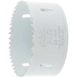 Value Collection Hole Saw: 3-1/2" Saw Dia, 1-1/2" Cut Depth Bi-Metal, Toothed Edge BD3166 - 45655503