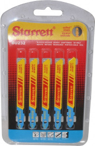 Starrett Jigsaw Blade: Bi-Metal, 32 TPI, 0.04" Blade Thickness, 5/16" Blade Width U-Shank, Toothed Cutting Edge 68731 - 77010189