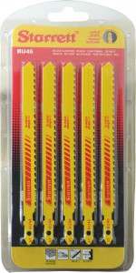 Starrett Jigsaw Blade: Bi-Metal, 6 TPI, 0.05" Blade Thickness, 3/8" Blade Width U-Shank, Toothed Cutting Edge 68719 - 77010064