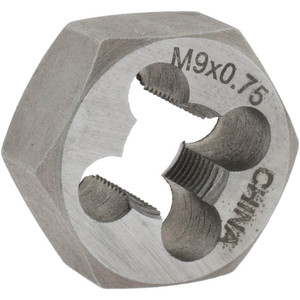 Value Collection Hex Rethreading Die: M9x0.75, Right Hand, Carbon Steel 364-0091 - 09038126