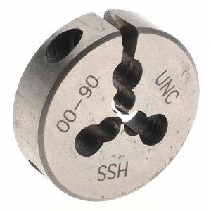 Gyros Precision Tools Round Die: #00-9, High Speed Steel Adjustable, Right Hand Thread 92-10090 - 85603918