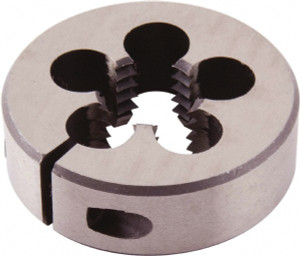 Regal Cutting Tools Round Die: #10-32, 1" OD, High Speed Steel Adjustable, Right Hand Thread 040178AS - 66125956