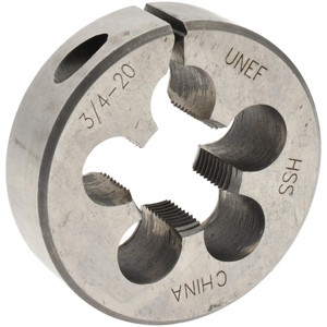 Value Collection Round Die: 3/4-20, 2" OD, High Speed Steel Adjustable, Right Hand Thread 315-1302 - 03937208 Value Collection Round Die: 3/4-20, 2" OD, High Speed Steel Adjustable, Right Hand Thread 315-1302 - 03937208