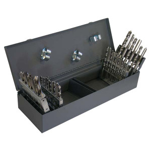 Greenfield Threading Tap & Drill Set: #6-32 to 1/2-20 Taps, 5/16 to 29/64" Drills High Speed Steel, Bright Finish, Plug Chamfer, 36 pc 330086 - 15921950