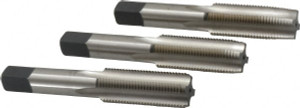 Cleveland Twist Drill Tap Set: 11/16-16 UNF, 4 Flute, Bottoming Plug & Taper, High Speed Steel, Bright Finish 4.031" OAL, Right Hand, 3 Pc C54820 - 40206567