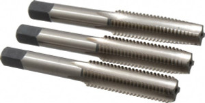 Cleveland Twist Drill Tap Set: Metric, 4 Flute, Bottoming Plug & Taper, High Speed Steel, Bright Finish 3.375" OAL, Right Hand, 3 Pc C54692 - 45729340
