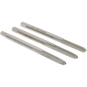 Value Collection Tap Set: Metric Coarse, 3 Flute, High Speed Steel, Bright Finish 2" OAL, Right Hand, 3 Pc JY9036492 - 09036492