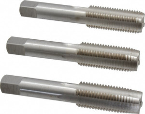 Value Collection Tap Set: Metric Fine, 4 Flute, High Speed Steel, Bright Finish 4-1/32" OAL, Right Hand, 3 Pc JY9036443 - 09036443