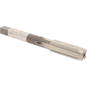Hertel Extension Tap: 3/4-16, 4 Flutes, H3, Bright/Uncoated, High Speed Steel, Standard Hand Plug, 6" OAL, 3B Class of Fit R867171 - 87152054