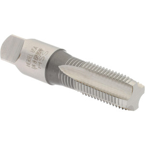 Hertel British Standard Pipe Tap: 1/4-19 Rp(BSPRP), Bottoming Chamfer, 4 Flutes High Speed Steel, Bright Finish R867361-S - 88245022