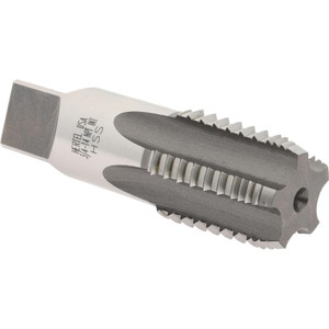 Hertel 3/4-14 NPT, 5 Flutes, Bright Finish, High Speed Steel, Interrupted Thread Pipe Tap Regular Hook R127735-S - 06822514