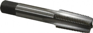 Cleveland Twist Drill Standard Pipe Tap: 1/8-27, NPT, 4 Flutes, High Speed Steel, Bright/Uncoated 3/4" Thread Length, 2-1/8" OAL C64037 - 40232027