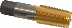 Kennametal Standard Pipe Tap: 1/2-14, NPT, 4 Flutes, High Speed Steel, TiN Finish 1.656" Thread Length, 3.13" OAL 1545242 - 88138094
