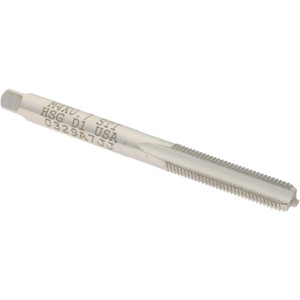 Hertel Hand STI Tap: M4 x 0.7 Metric Course, D1, 3 Flutes, Bottoming Chamfer 2-3/8" OAL, High Speed Steel, Bright Finish K007256AS - 87145348