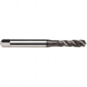 EMUGE-FRANKEN M3x0.50 Metric, 4 Flute, 45° Helix, Bottoming Chamfer, GLT-1 Finish, High Speed Steel Spiral Flute STI Tap Right Hand Flute, 56mm OAL, 3.5mm Shank Dia, 11mm Thread Length, 6H (mod) Class of Fit, Enorm Z/E B051C400.0966 - 47954573
