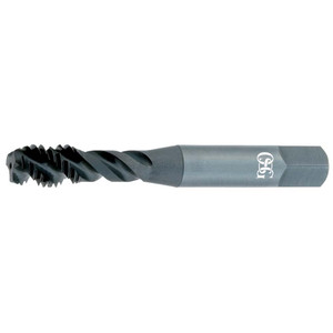 OSG 1/4-20 UNC, 3 Flute, 45° Helix, Bottoming Chamfer, V Finish, High Speed Steel Spiral Flute STI Tap Right Hand Flute, 2-23/32" OAL, 0.318" Shank Diam, 1-1/8" Thread Length, 2B Class of Fit, Series 302 0146108 - 49148745