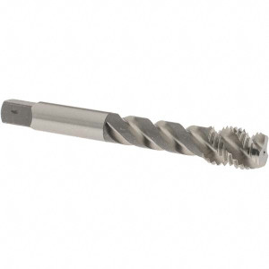 OSG M10x1.50 Metric, 3 Flute, 50° Helix, Semi-Bottoming Chamfer, Bright Finish, High Speed Steel Spiral Flute STI Tap Right Hand Flute, 3-3/8" OAL, 0.367" Shank Diam, 1-21/32" Thread Length, 6H Class of Fit, Series S109 10900800 - 48905897
