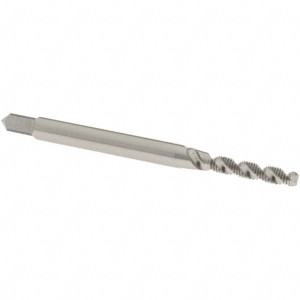 OSG M2x0.40 Metric, 2 Flute, 50° Helix, Semi-Bottoming Chamfer, Bright Finish, High Speed Steel Spiral Flute STI Tap Right Hand Flute, 1-7/8" OAL, 0.141" Shank Diam, 9/16" Thread Length, 6H Class of Fit, Series S109 10900100 - 48905681