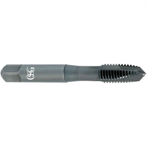 OSG Spiral Point STI Tap: M20 x 2.5 Metric Coarse, 3 Flutes, Plug, Vanadium High Speed Steel, Oxide Finish 4-29/32" OAL, 2-7/32" Thread Length, D5, 6H Class of Fit, Series 342STI 34201301 - 57690208