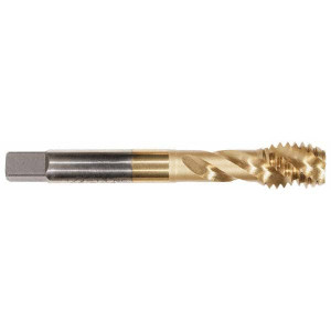 Accupro Spiral Flute Tap: M5 x 0.80, Metric Coarse, 3 Flute, Modified Bottoming, 6H Class of Fit, Powdered Metal, TICN Finish Right Hand Flute, Right Hand Thread, D4 43044-01C - 62491527