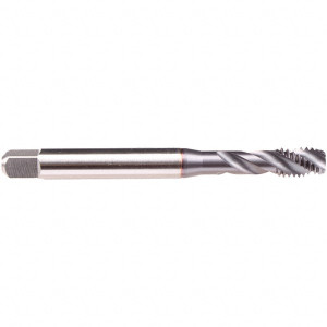EMUGE-FRANKEN Spiral Flute Tap: M4x0.7, Metric, 3 Flute, Modified Bottoming, 6H Class of Fit, High-Speed Steel, TiCN Finish 13.00 mm Thread Length, 63.00 mm OAL, Right Hand Flute, Right Hand Thread, Series B4939300 B4939300.0040 - 47944376