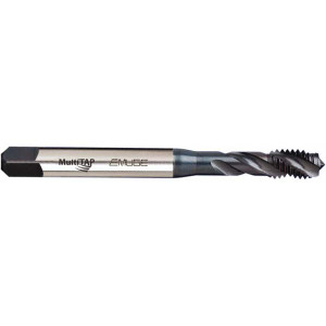 EMUGE-FRANKEN Spiral Flute Tap: M5x0.8, Metric Coarse, 3 Flute, Modified Bottoming, 6H Class of Fit, Vanadium HSS, Oxide Finish 15.00 mm Thread Length, 70.00 mm OAL, Right Hand Flute, Right Hand Thread, Series Enorm B4933200.0050 - 65839318