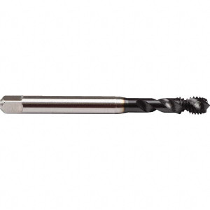 EMUGE-FRANKEN Spiral Flute Tap: #2-56 UNC, 2 Flutes, Modified Bottoming, 2B Class of Fit, Cobalt, GLT-8 Coated 1.772" OAL, Right Hand Thread, H3, Series BU50S800 BU50S800.5001 - 96251236