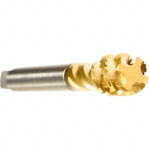 EMUGE-FRANKEN Spiral Flute Tap: M16 x 2.00, Metric, 4 Flute, Bottoming, 6H Class of Fit, Cobalt, TiN Finish 0.8661" Thread Length, 4.3307" OAL, Right Hand Flute, Right Hand Thread, Series Enorm C0513700.0116 - 09653148