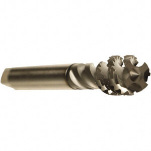 EMUGE-FRANKEN Spiral Flute Tap: M18x1.50 Metric Fine, 5 Flutes, Bottoming, 6H Class of Fit, Cobalt, GLT-1 Coated 17 mm Thread Length, 110 mm OAL, Right Hand Thread, Series Enorm C051C400.0390 - 52284890