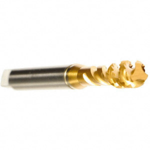 EMUGE-FRANKEN Spiral Flute Tap: M6 x 1.00, Metric Coarse, 3 Flute, Bottoming, 6H Class of Fit, High Speed Steel, TiN Finish Right Hand Flute, Right Hand Thread, Series Enorm B0513700.0060 - 48734651