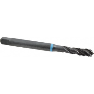 EMUGE-FRANKEN Spiral Flute Tap: M8x1.25 Metric Coarse, 3 Flutes, Modified Bottoming, 6H Class of Fit, Cobalt, Oxide Coated 14 mm Thread Length, 90 mm OAL, Right Hand Thread, Series Enorm-VA B0503200.0080 - 99776320