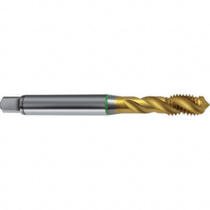Guhring Spiral Flute Tap: M10x1.50 Metric, 3 Flutes, Modified Bottoming, 6H Class of Fit, High Speed Steel, TIN Coated 100 mm OAL, Right Hand Thread, D12, Series 4311 9043110100000 - 98855760