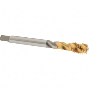 OSG Spiral Flute Tap: 1/2-13 UNC, 3 Flutes, Modified Bottoming, 2B Class of Fit, Vanadium High Speed Steel, TIN Coated 110 mm OAL, Right Hand Thread, H5, Series 16450 1645012135 - 56344435