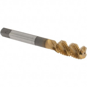 OSG Spiral Flute Tap: 7/16-20 UNF, 3 Flutes, Bottoming, 2B Class of Fit, High Speed Steel, TIN Coated 3-5/32" OAL, Right Hand Thread 2987005 - 04622155 OSG Spiral Flute Tap: 7/16-20 UNF, 3 Flutes, Bottoming, 2B Class of Fit, High Speed Steel, TIN Coated 3-5/32" OAL, Right Hand Thread 2987005 - 04622155