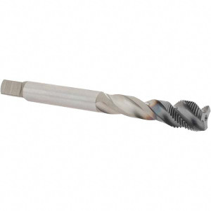 OSG Spiral Flute Tap: M12x1.00 Metric Fine, 3 Flutes, Modified Bottoming, 6H Class of Fit, Powdered Metal, TICN Coated 12 mm Thread Length, 100 mm OAL, Right Hand Thread, D5, Series 16500 1650001408 - 92886605