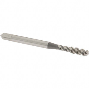 OSG Spiral Flute Tap: M4x0.70 Metric Coarse, 3 Flutes, Bottoming, 6H Class of Fit, High Speed Steel, Bright/Uncoated 2-1/8" OAL, Right Hand Thread 2988100 - 04622205