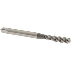 OSG Spiral Flute Tap: M5x0.80 Metric Coarse, 3 Flutes, Bottoming, 6H Class of Fit, High Speed Steel, Bright/Uncoated 2-3/8" OAL, Right Hand Thread 2988200 - 04622239