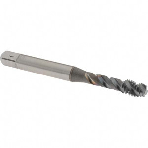 OSG Spiral Flute Tap: M6x1.00 Metric, 3 Flutes, Bottoming, 6H Class of Fit, Cobalt, TICN Coated 2-1/2" OAL, Right Hand Thread, D5, Series 343 1756008 - 41889338