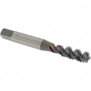 OSG Spiral Flute Tap: M8x1.25 Metric Coarse, 3 Flutes, Bottoming, 6H Class of Fit, High Speed Steel, TICN Coated 1.125" Thread Length, 2-23/32" OAL, Right Hand Thread, D5, Series 143 1986408 - 08632325