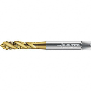 Walter Prototyp Spiral Flute Tap: M10x1.5, Metric, 3 Flute, Modified Bottoming, 6GX Class of Fit, Powdered Metal, TiN Finish 15.00 mm Thread Length, 100.00 mm OAL, Right Hand Flute, Right Hand Thread, Series EP2053305 6245638 - 36230597