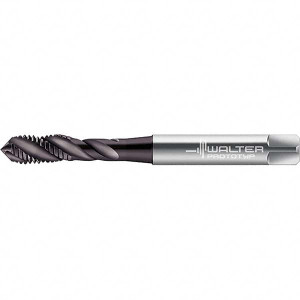 Walter Prototyp Spiral Flute Tap: M4x0.70, Metric, 3 Flute, Modified Bottoming, 6HX Class of Fit, Powdered Metal, TiN Finish 7.00 mm Thread Length, 63.00 mm OAL, Right Hand Flute, Right Hand Thread, Series EP2051302 6245535 - 45606647