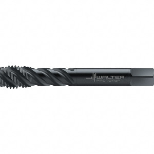 Walter Prototyp Spiral Flute Tap: 1/2-13, UNC, 3 Flute, Modified Bottoming Chamfer, 2BX Class of Fit, Powdered Metal, Vaporisiert Finish 110.00 mm OAL, Right Hand Flute, Right Hand Thread, Series TC142 7569263 - 95980769