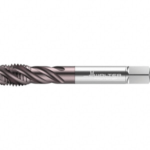 Walter Prototyp Spiral Flute Tap: 7/8-9 UNC, 4 Flutes, Semi-Bottoming, 2B/3B Class of Fit, High Speed Steel, TiAlN Coated 25 mm Thread Length, 140 mm OAL, Right Hand Thread, Series TC117 7557026 - 95978938