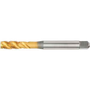 WIDIA Spiral Flute Tap: M10x1.5 Metric, 3 Flutes, Modified Bottoming, 6H Class of Fit, High Speed Steel, TiCN Coated 15 mm Thread Length, 100 mm OAL, Right Hand Thread, D6, Series VTSFT-TC 6172498 - 97347710