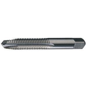 Cle-Line Spiral Point Tap: #10-24 UNC, 2 Flutes, Plug, 2B/3B Class of Fit, High Speed Steel, Bright Finish 7/8" Thread Length, 2-3/8" OAL, Right Hand, H3, Series 0411 C62155 - 02528024