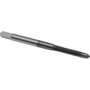 Cleveland Twist Drill Spiral Point Tap: #8-32, UNF, 2 Flutes, Plug, 2B, High Speed Steel, TiCN Finish 3/8" Thread Length, 2-1/8" OAL, Right Hand, H3, Series 1011TICN C55380 - 45729803